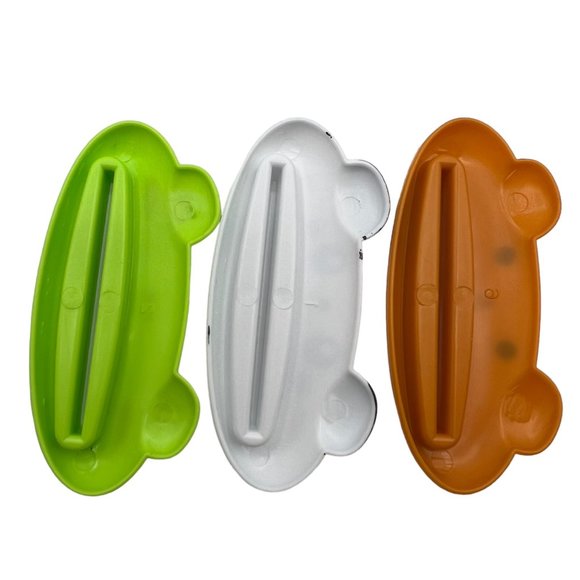 Toothpaste Make Up Tube Squeezer Dispenser Tube 3 Pack Green Frog White Panda Br - Picture 5 of 6